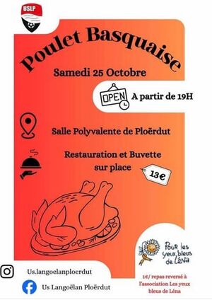 Poulet basquaise organisé par l'US Langoelan Ploërdut