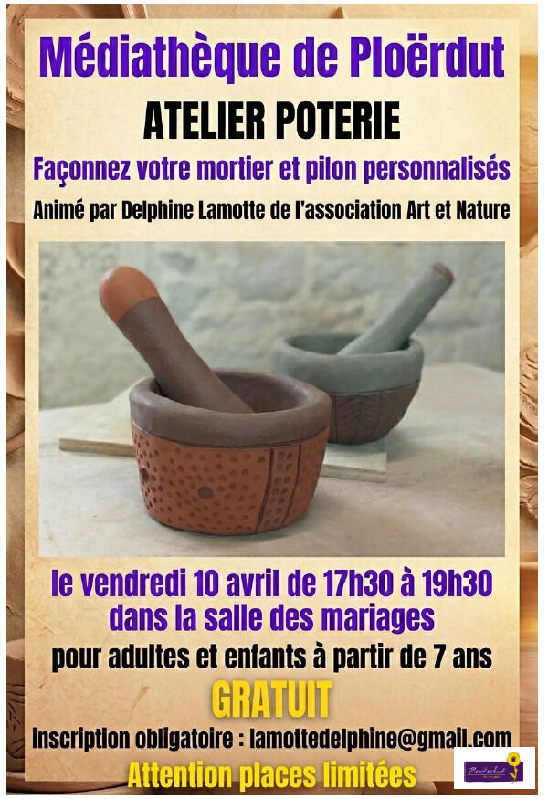 Illustration de l'article : Atelier Poterie 29 mai