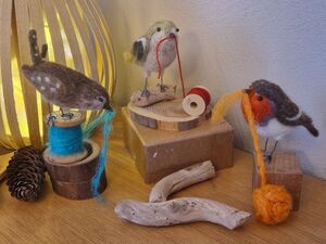 Exposition "Animaux en laine feutrée" à la médiathèque